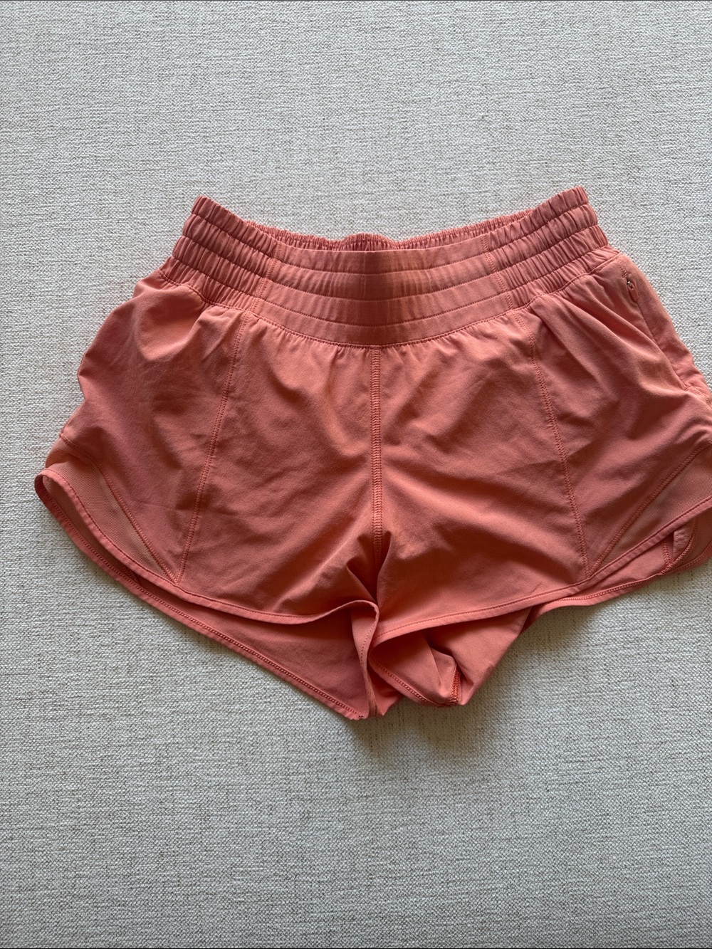 lululemon athletica Coral-Orange Women's Hotty Hot Shorts, 2.5 inseam